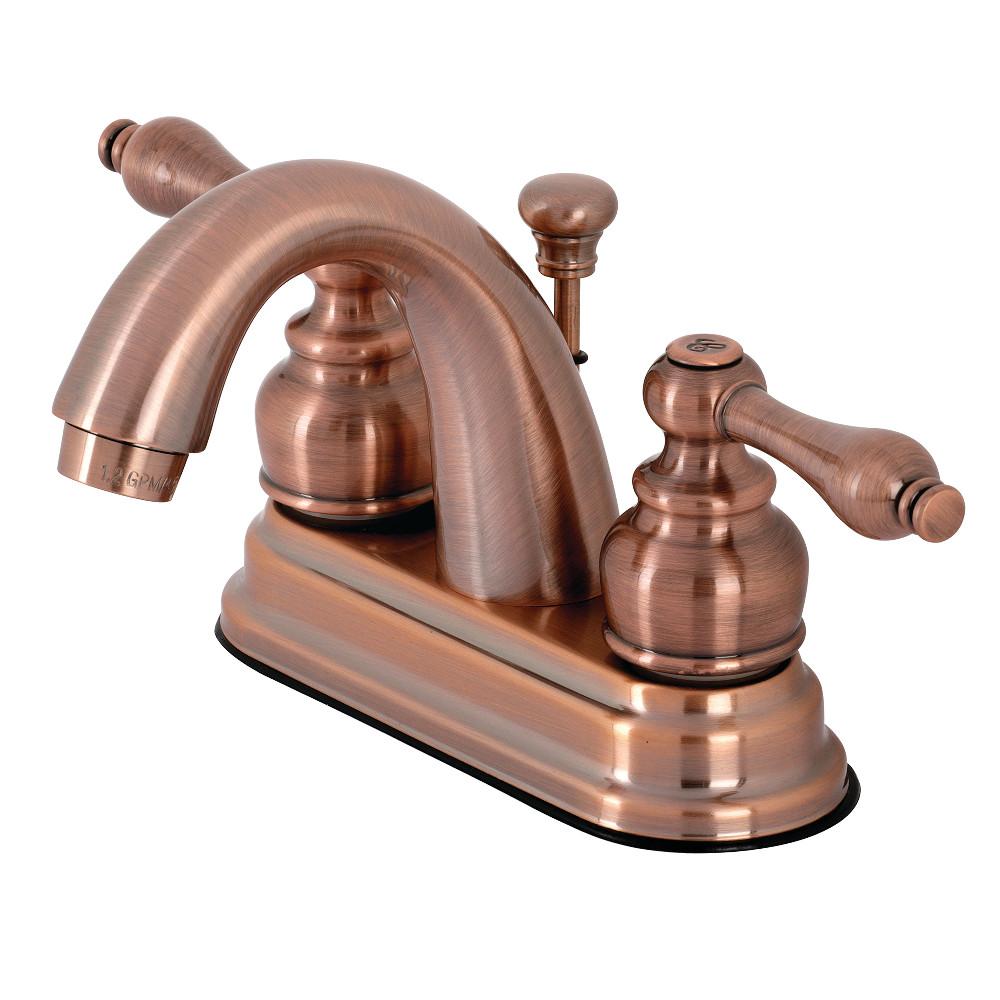 Kingston Brass KB561ALAC Restoration 4 in. Centerset Bathroom Faucet, Antique Copper