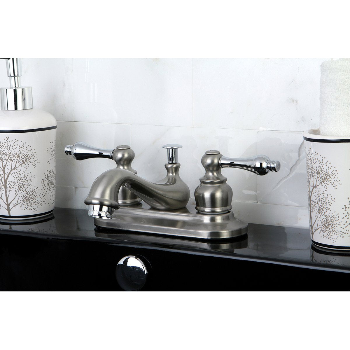 Kingston Brass Restoration 2-Handle 4-Inch Centerset Bathroom Faucet