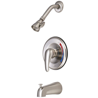 Kingston Brass Chatham Single Handle Tub and Shower Faucet in Satin Nickel-Shower Faucets-Free Shipping-Directsinks.