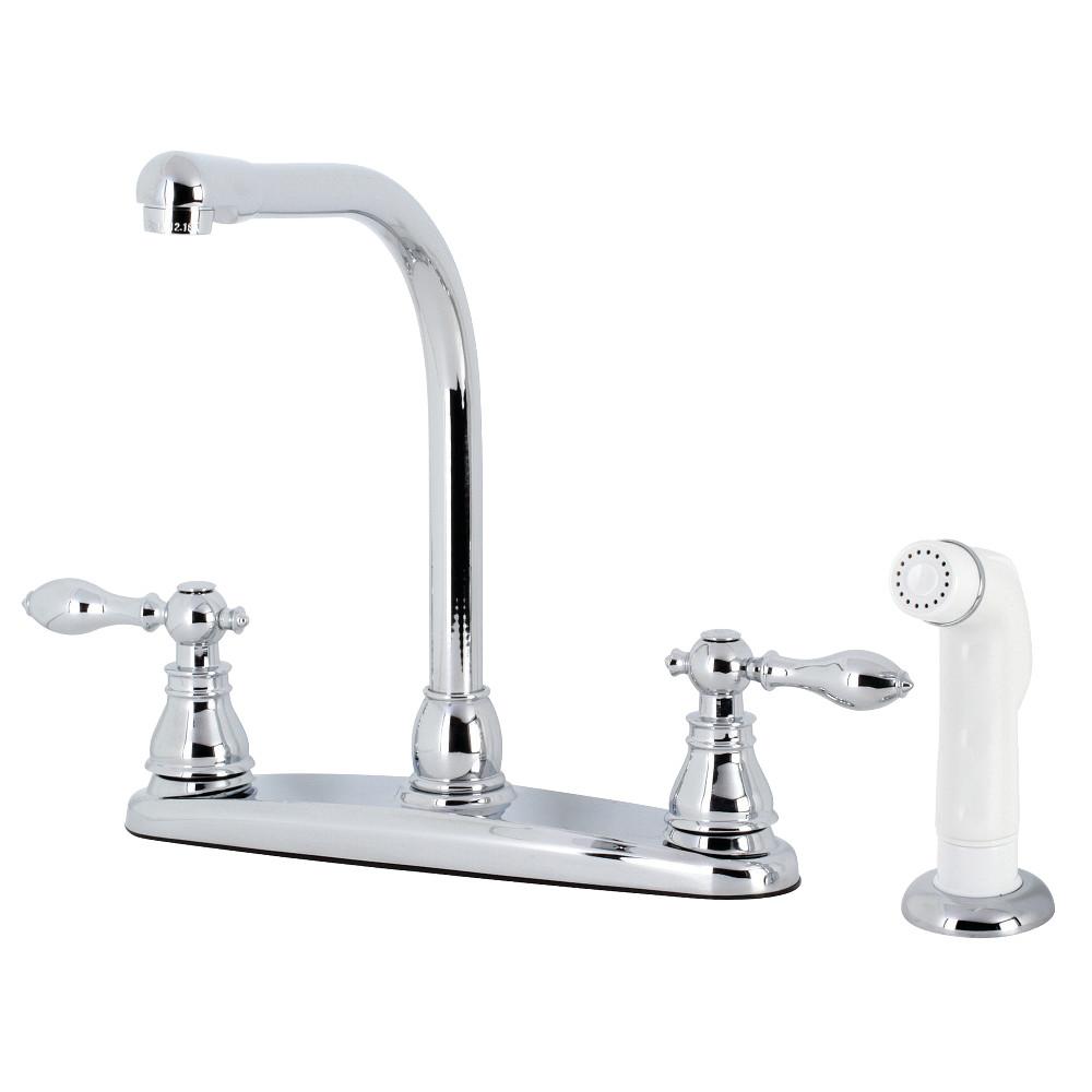 Kingston Brass KB71XACL-P American Classic Centerset Kitchen Faucet with Side Sprayer
