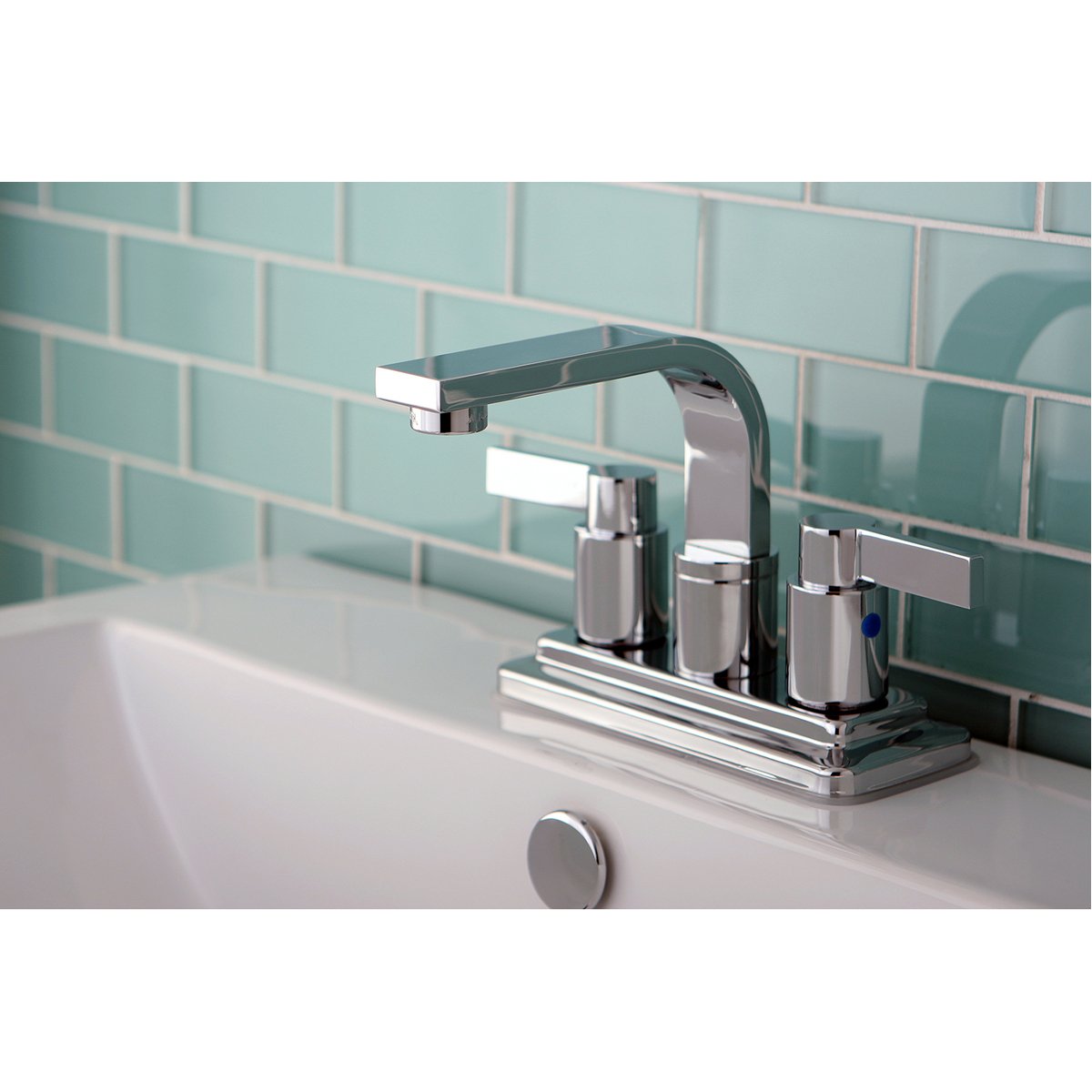 Kingston Brass NuvoFusion 4-Inch Centerset Two-Handle Bathroom Faucet