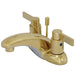 Kingston Brass NuvoFusion Double Handle 4" Centerset Lavatory Faucet with Brass Pop-up-Bathroom Faucets-Free Shipping-Directsinks.