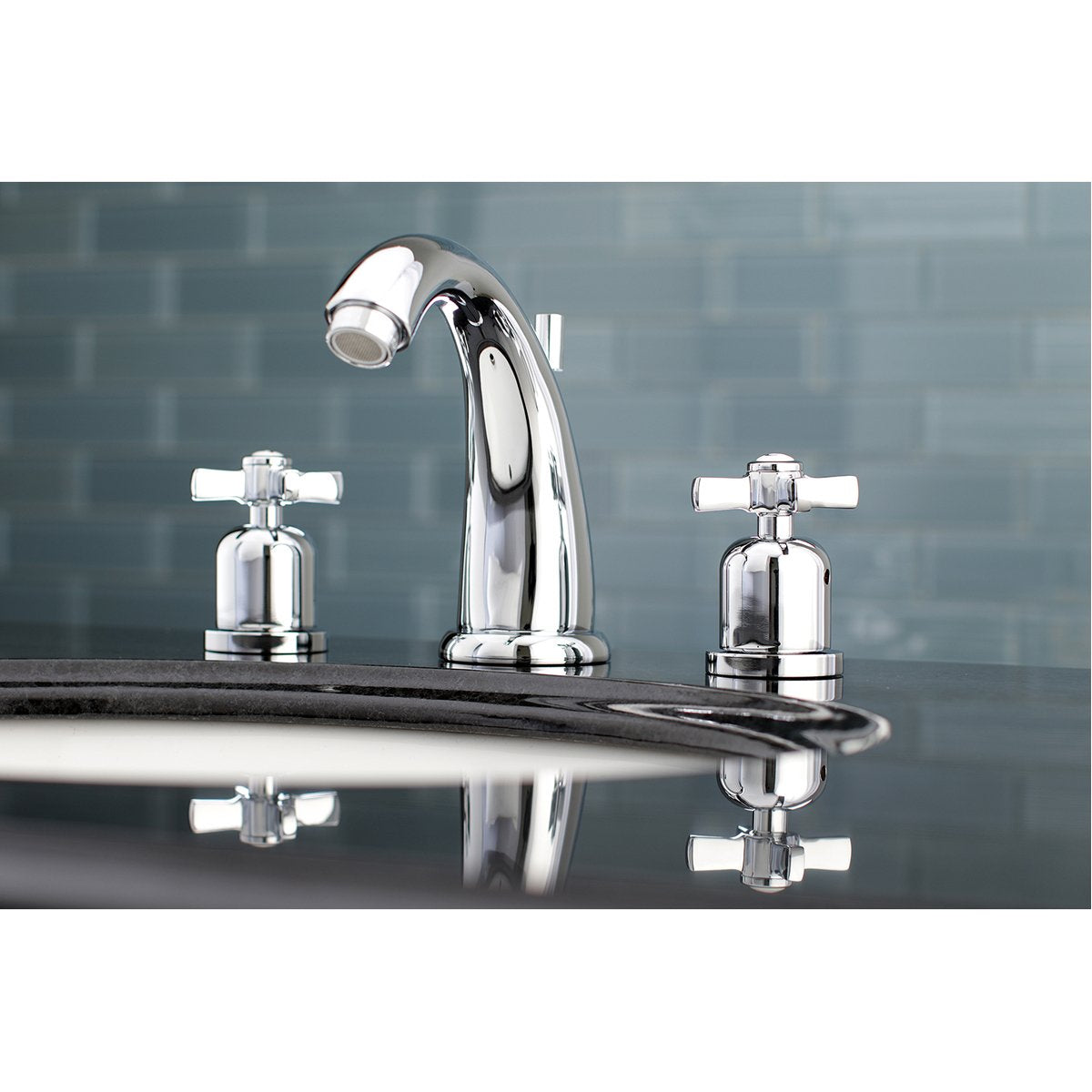 Kingston Brass Millennium 3-Hole 8-Inch Widespread Bathroom Faucet