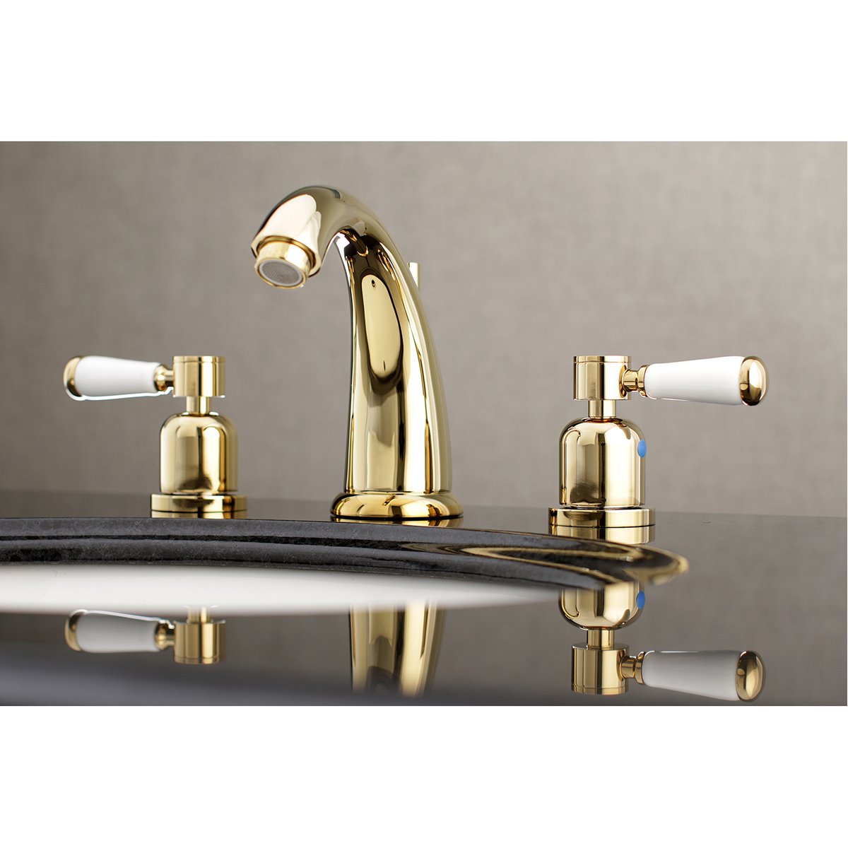 Kingston Brass Paris Deck Mount 8" Widespread Bathroom Faucet