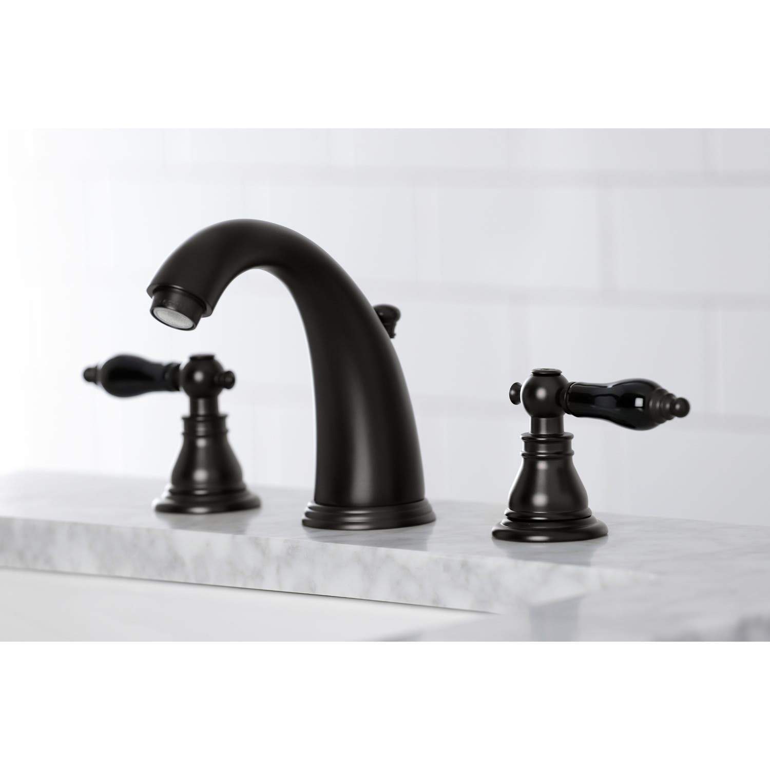 Kingston Brass KB98XAKL-P Duchess Widespread Bathroom Faucet with Plastic Pop-Up