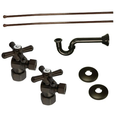 Kingston Brass Trimscape Plumbing Supply Kits Combo, 1/2" IPS Inlet, 3/8" Comp Outlet-Bathroom Accessories-Free Shipping-Directsinks.
