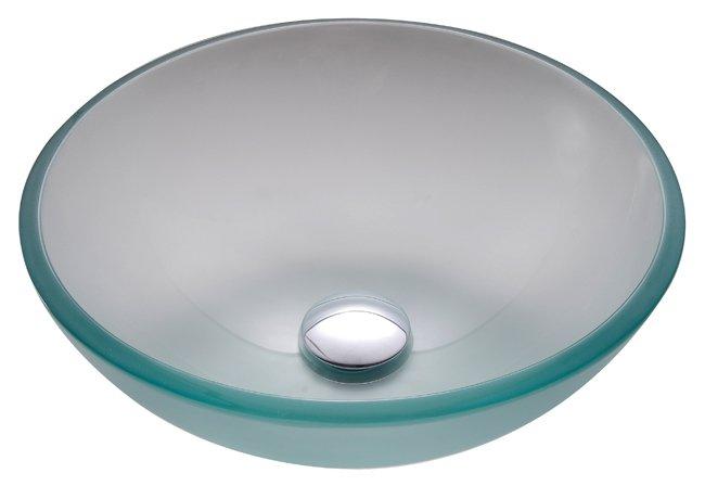KRAUS 14 Inch Glass Vessel Sink in Frosted-KRAUS-DirectSinks