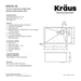 KRAUS 25" 16 Gauge Undermount Single Bowl Stainless Steel Kitchen Sink with Off Center Drain-Kitchen Sinks-DirectSinks