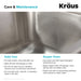 KRAUS 32" Undermount 50/50 Double Bowl 16 Gauge Stainless Steel Kitchen Sink-Kitchen Sinks-DirectSinks