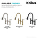 KRAUS Allyn Bridge Faucet with Pull-Down Sprayhead in Spot Free Stainless Steel KPF-3121SFS | DirectSinks