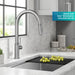 KRAUS Allyn Stainless Single Handle Kitchen Faucet with Diamond Cut-Kitchen Faucets-DirectSinks