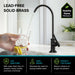 KRAUS Allyn Transitional Bridge Kitchen Faucet & Water Filter Faucet in Matte Black KPF-3121-FF-102MB | DirectSinks