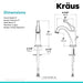 KRAUS Arlo™ Brushed Gold Basin Bathroom Faucet with Lift Rod Drain and Deck Plate-Bathroom Faucets-KRAUS