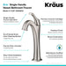 KRAUS Arlo Single Handle Vessel Bathroom Faucet in Stainless Steel KVF-1200SFS | DirectSinks
