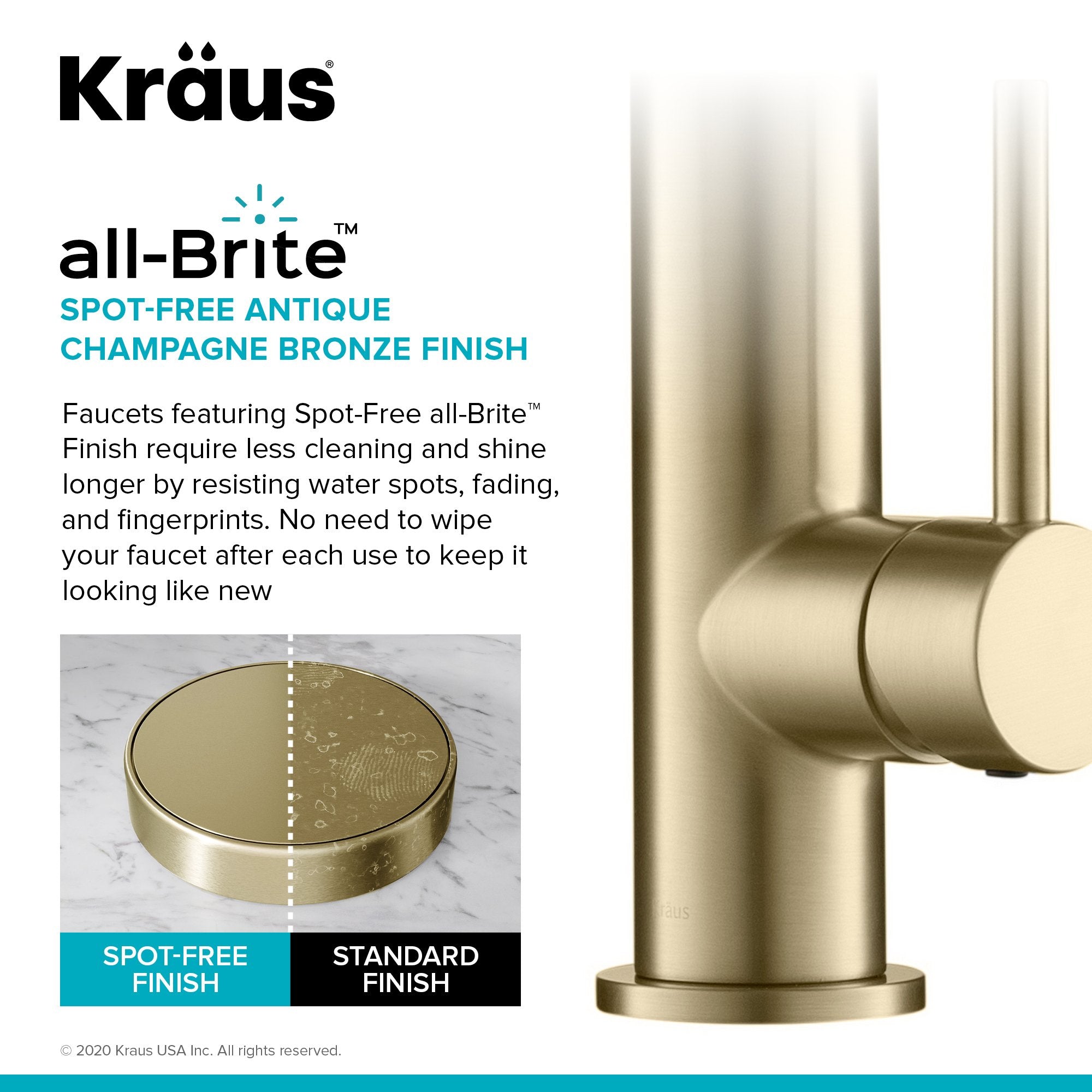 KRAUS Artec Pro 2-Function Commercial Style Pre-Rinse Kitchen Faucet in Spot Free Antique Champagne Bronze KPF-1603SFACB | DirectSinks