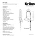 KRAUS Britt Commercial Style Pull-Down Single Handle Kitchen Faucet in Matte Black-Kitchen Faucets-DirectSinks