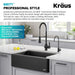 KRAUS Britt Commercial Style Pull-Down Single Handle Kitchen Faucet in Matte Black KPF-1691MB | DirectSinks