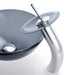 KRAUS Clear Black 14" Glass Vessel Bathroom Sink with PU-MR-Bathroom Sinks-DirectSinks
