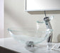 Kraus Crystal Clear Glass Vessel Sink and Waterfall Faucet-Bathroom Sinks & Faucet Combos-DirectSinks