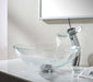 Kraus Crystal Clear Glass Vessel Sink and Waterfall Faucet-DirectSinks