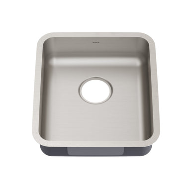KRAUS Dex 17" Undermount 16 Gauge Antibacterial Stainless Steel ADA Kitchen Sink-Kitchen Sinks-KRAUS