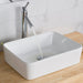 KRAUS Elavo Modern Rectangular Vessel White Porcelain Bathroom Sink, 19 " (2-Pack)-Bathroom Sinks-DirectSinks
