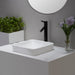 KRAUS Elavo Series Square Ceramic Semi-Recessed Bathroom Sink in White with Overflow-Bathroom Sinks-DirectSinks