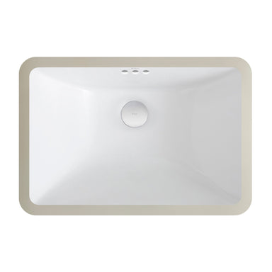KRAUS Elavo„¢ Small Rectangular Ceramic Undermount Bathroom Sink in White with Overflow-KRAUS-DirectSinks
