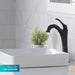 KRAUS Elavo Square Semi-Recessed Vessel White Porcelain Bathroom Sink with Overflow, 16 1/2 " (2-Pack)-Bathroom Sinks-DirectSinks