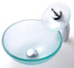 Kraus Frosted 14" Glass Vessel Sink and Waterfall Faucet-KRAUS-DirectSinks