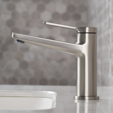 KRAUS Indy Single Handle Bathroom Faucet in Spot Free Stainless Steel KBF-1401SFS | DirectSinks