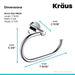 KRAUS Indy Single Handle Bathroom Faucet with 24" Towel Bar, Paper Holder, Towel Ring and Robe Hook in Chrome C-KBF-1401-KEA-188CH | DirectSinks