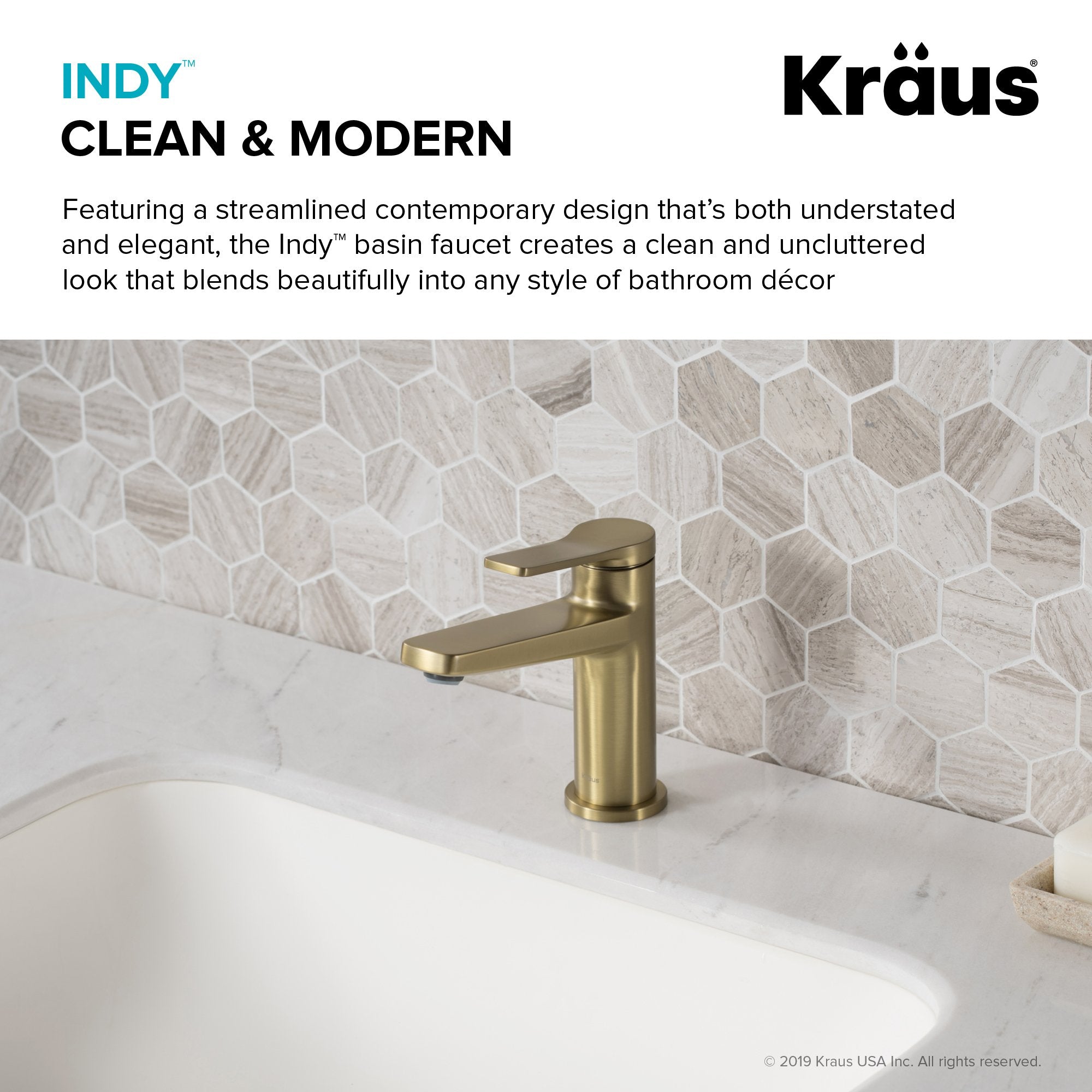 KRAUS Indy Single Handle Bathroom Faucet with Matching Pop-Up Drain in Brushed Gold KBF-1401BG-PU-11BG | DirectSinks