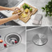 KRAUS Kore 15" Drop-In Workstation 16 Gauge Stainless Steel Square Prep Sink with Accessories-Kitchen Sinks-DirectSinks