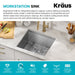 KRAUS Kore 21" Undermount Workstation 16 Gauge Stainless Steel Single Bowl Kitchen Sink with Accessories-Kitchen Sinks-DirectSinks