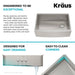 KRAUS Kore 33" 16 Gauge Farmhouse Workstation Kitchen Sink-Kitchen Sinks-DirectSinks