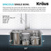 KRAUS Kore Workstation 25" Drop-In or Undermount 16 Gauge Kitchen Sink with Accessories-Kitchen Sinks-DirectSinks