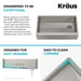KRAUS Kore Workstation 36" Farmhouse Flat Apron Front 16 Gauge Single Bowl Stainless Steel Kitchen Sink with Accessories-Kitchen Sinks-DirectSinks
