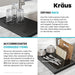 KRAUS Multipurpose Over-Sink Roll-Up Dish Drying Rack-Kitchen Accessories-KRAUS
