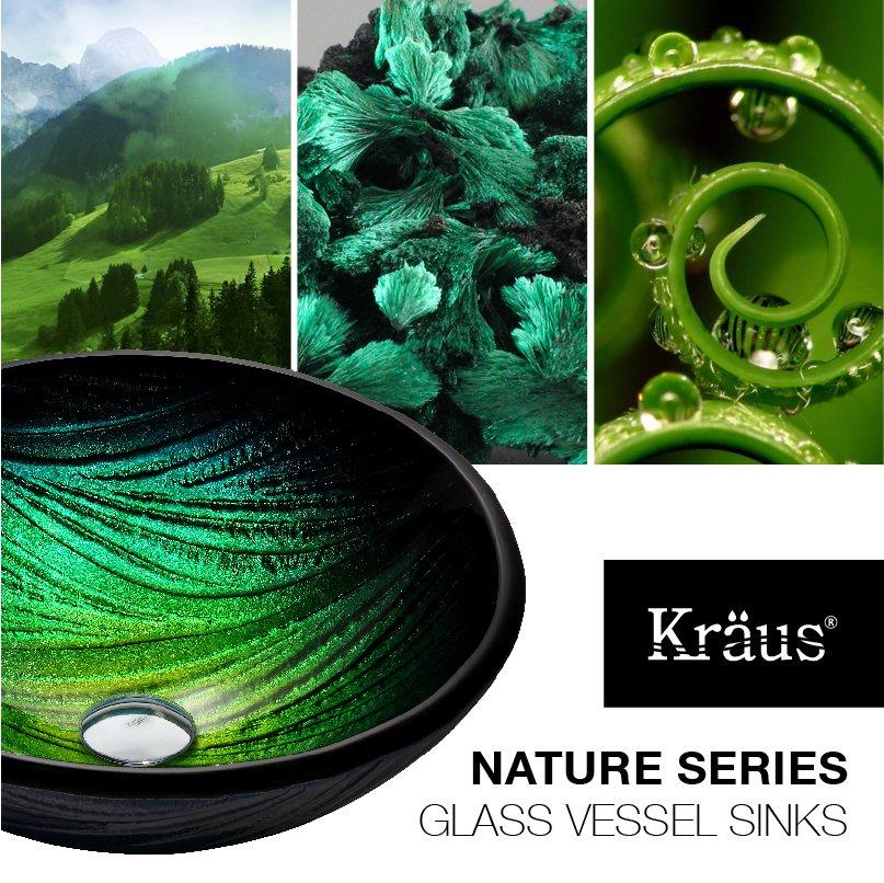 Kraus Nei Glass Vessel Sink and Ramus Faucet-DirectSinks
