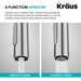 KRAUS New Oletto Modern Single Handle Pull Down Kitchen Faucet in Chrome KPF-3101CH | DirectSinks