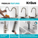 KRAUS Oletto Pull-Down Kitchen Faucet & Purita Water Filter Faucet in Spot Free Stainless Steel KPF-2620-FF-100SFS | DirectSinks