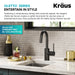 KRAUS Oletto Single Handle Kitchen Bar Faucet in Matte Black-Kitchen Faucets-DirectSinks
