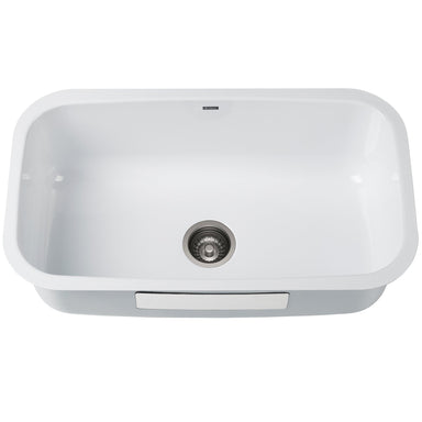 KRAUS Pintura 31 1/2-Inch White Enameled Stainless Steel Kitchen Sink-Kitchen Sinks-KRAUS