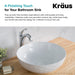 KRAUS Pop-Up Drain with Porcelain Ceramic Top for Bathroom Sink without Overflow, Gloss Beige-Bathroom Accessories-KRAUS Fast Shipping