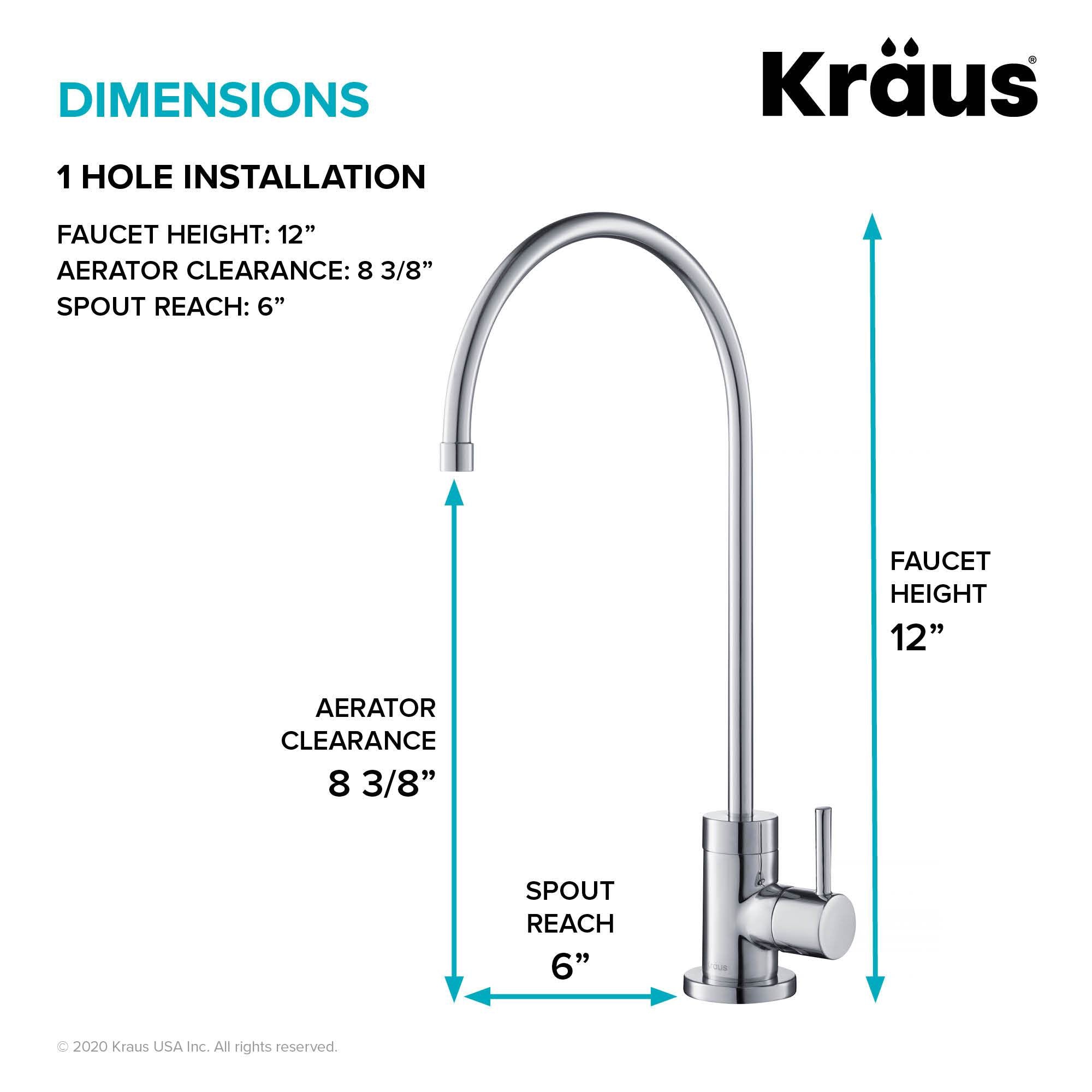KRAUS Purita 100% Lead-Free Kitchen Water Filter Faucet in Chrome FF-100CH | DirectSinks