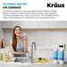 KRAUS Purita 2-Stage Under-Sink Filtration System with Single Handle Drinking Water Filter Faucet in Spot-Free Stainless Steel-FS-1000-FF-100SFS