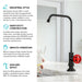 KRAUS Purita 2-Stage Under-Sink Filtration System with Urbix Drinking Water Faucet in Matte Black with Red Handle-FS-1000-FF-101MBRD