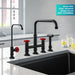 KRAUS Purita 2-Stage Under-Sink Filtration System with Urbix Drinking Water Faucet in Matte Black with Red Handle-FS-1000-FF-101MBRD