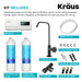 KRAUS Purita 2-Stage Under-Sink Filtration System with Urbix Single Handle Drinking Water Filter Faucet in Matte Black-FS-1000-FF-101MB